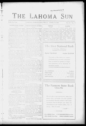 The Lahoma Sun (Lahoma, Okla.), Vol. 26, No. 15, Ed. 1 Friday, April 14, 1922