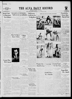 The Alva Daily Record (Alva, Okla.), Vol. 31, No. 248, Ed. 1 Thursday, October 19, 1933