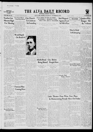 The Alva Daily Record (Alva, Okla.), Vol. 31, No. 256, Ed. 1 Saturday, October 28, 1933