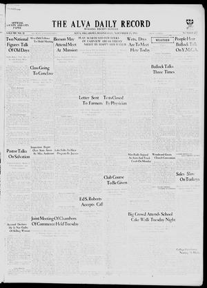The Alva Daily Record (Alva, Okla.), Vol. 31, No. 271, Ed. 1 Wednesday, November 15, 1933