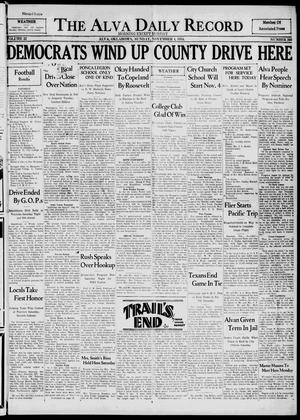 The Alva Daily Record (Alva, Okla.), Vol. 32, No. 260, Ed. 1 Sunday, November 4, 1934