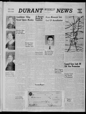 Durant Weekly News and Bryan County Democrat (Durant, Okla.), Vol. 60, No. 23, Ed. 1 Friday, April 25, 1958