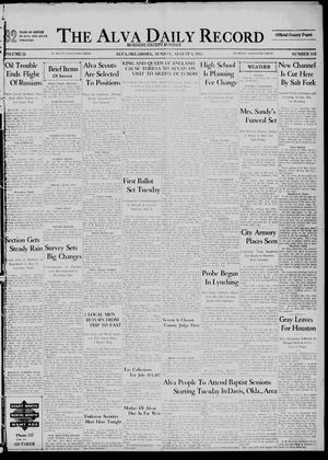 The Alva Daily Record (Alva, Okla.), Vol. 33, No. 183, Ed. 1 Sunday, August 4, 1935