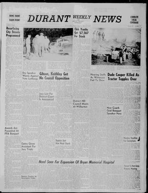 Durant Weekly News and Bryan County Democrat (Durant, Okla.), Vol. 63, No. 17, Ed. 1 Friday, March 13, 1959