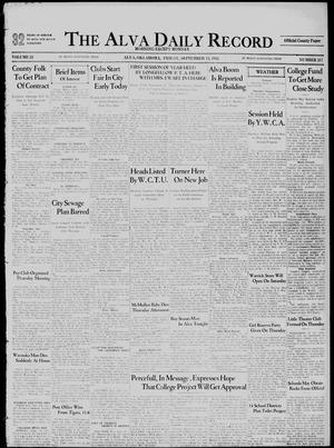 The Alva Daily Record (Alva, Okla.), Vol. 33, No. 217, Ed. 1 Friday, September 13, 1935