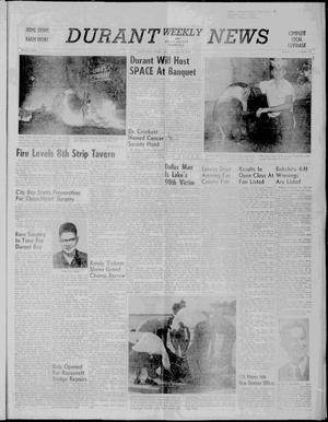 Primary view of object titled 'Durant Weekly News and Bryan County Democrat (Durant, Okla.), Vol. 63, No. 44, Ed. 1 Friday, September 18, 1959'.