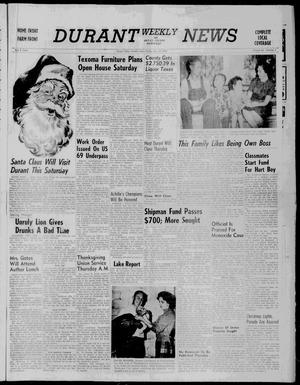 Durant Weekly News and Bryan County Democrat (Durant, Okla.), Vol. 64, No. 2, Ed. 1 Friday, November 27, 1959