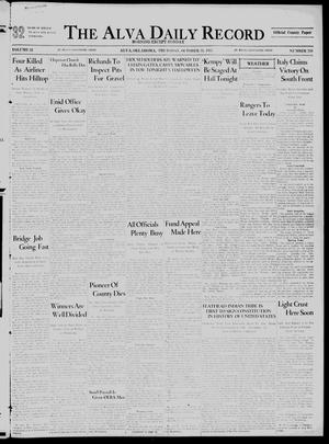 The Alva Daily Record (Alva, Okla.), Vol. 33, No. 258, Ed. 1 Thursday, October 31, 1935