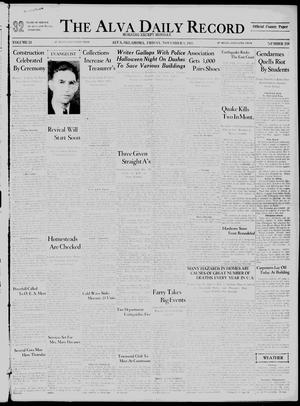 The Alva Daily Record (Alva, Okla.), Vol. 33, No. 259, Ed. 1 Friday, November 1, 1935