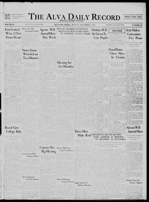 The Alva Daily Record (Alva, Okla.), Vol. 33, No. 261, Ed. 1 Sunday, November 3, 1935