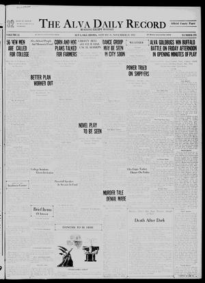 The Alva Daily Record (Alva, Okla.), Vol. 33, No. 278, Ed. 1 Saturday, November 23, 1935