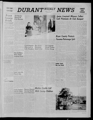 Durant Weekly News and Bryan County Democrat (Durant, Okla.), Vol. 59, No. 17, Ed. 1 Friday, March 15, 1957