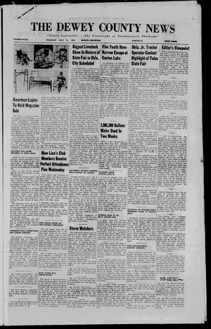 The Dewey County News (Seiling, Okla.), Vol. 39, No. 23, Ed. 1 Thursday, July 31, 1958