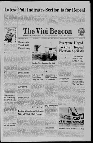 Primary view of object titled 'The Vici Beacon (Vici, Okla.), Vol. 48, No. 17, Ed. 1 Thursday, April 2, 1959'.