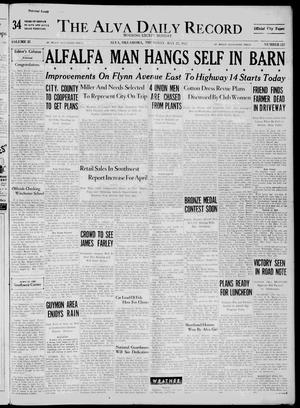 The Alva Daily Record (Alva, Okla.), Vol. 35, No. 127, Ed. 1 Thursday, May 27, 1937