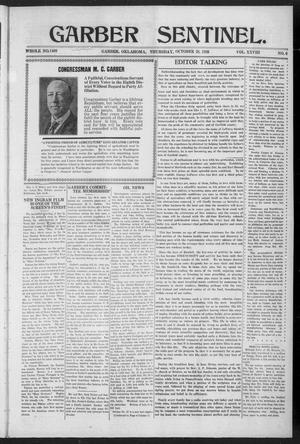 Garber Sentinel. (Garber, Okla.), Vol. 28, No. 6, Ed. 1 Thursday, October 28, 1926