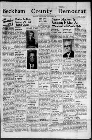 Primary view of object titled 'Beckham County Democrat (Erick, Okla.), Vol. 51, No. 7, Ed. 1 Thursday, February 27, 1958'.