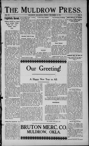 The Muldrow Press. (Muldrow, Okla.), Vol. 15, No. 38, Ed. 1 Friday, December 27, 1912