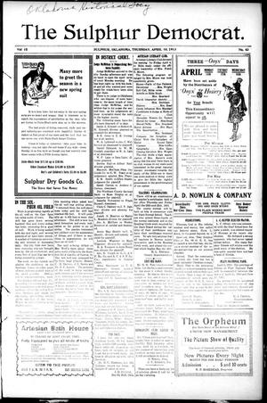 The Sulphur Democrat. (Sulphur, Okla.), Vol. 15, No. 43, Ed. 1 Thursday, April 10, 1913