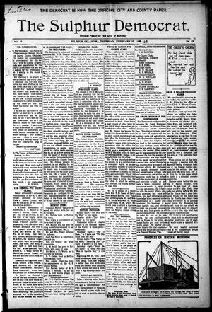 The Sulphur Democrat. (Sulphur, Okla.), Vol. 19, No. 33, Ed. 1 Thursday, February 10, 1916