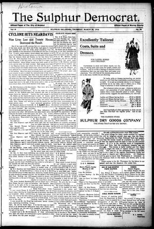 The Sulphur Democrat. (Sulphur, Okla.), Vol. 19, No. 50, Ed. 1 Thursday, March 30, 1916