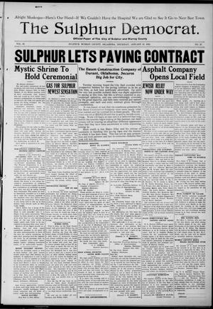 The Sulphur Democrat. (Sulphur, Okla.), No. 27, Ed. 1 Thursday, January 19, 1922