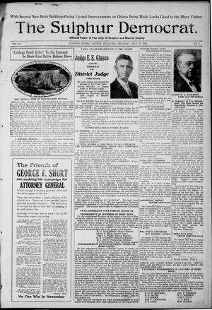 The Sulphur Democrat. (Sulphur, Okla.), No. 1, Ed. 1 Thursday, July 20, 1922