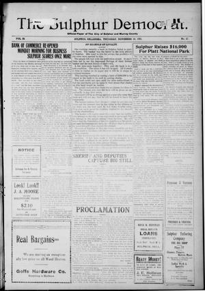 The Sulphur Democrat. (Sulphur, Okla.), No. 17, Ed. 1 Thursday, November 10, 1921