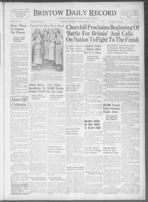 Bristow Daily Record (Bristow, Okla.), Vol. 19, No. 48, Ed. 1 Tuesday, June 18, 1940