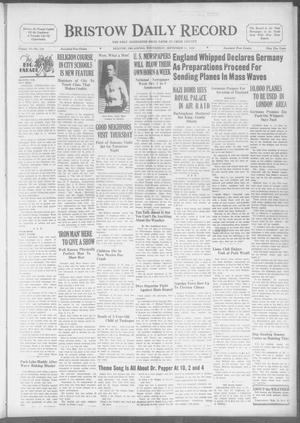 Bristow Daily Record (Bristow, Okla.), Vol. 19, No. 116, Ed. 1 Wednesday, September 11, 1940