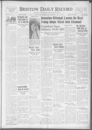 Bristow Daily Record (Bristow, Okla.), Vol. 19, No. 119, Ed. 1 Monday, September 16, 1940
