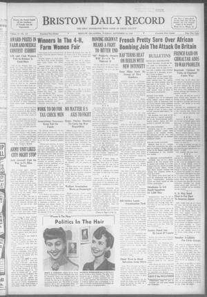 Bristow Daily Record (Bristow, Okla.), Vol. 19, No. 125, Ed. 1 Tuesday, September 24, 1940