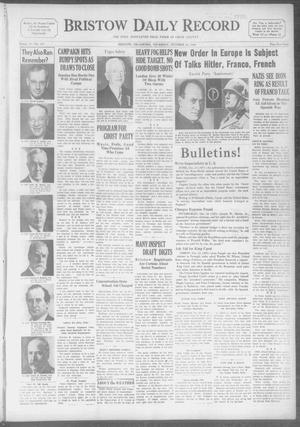 Bristow Daily Record (Bristow, Okla.), Vol. 19, No. 147, Ed. 1 Thursday, October 24, 1940