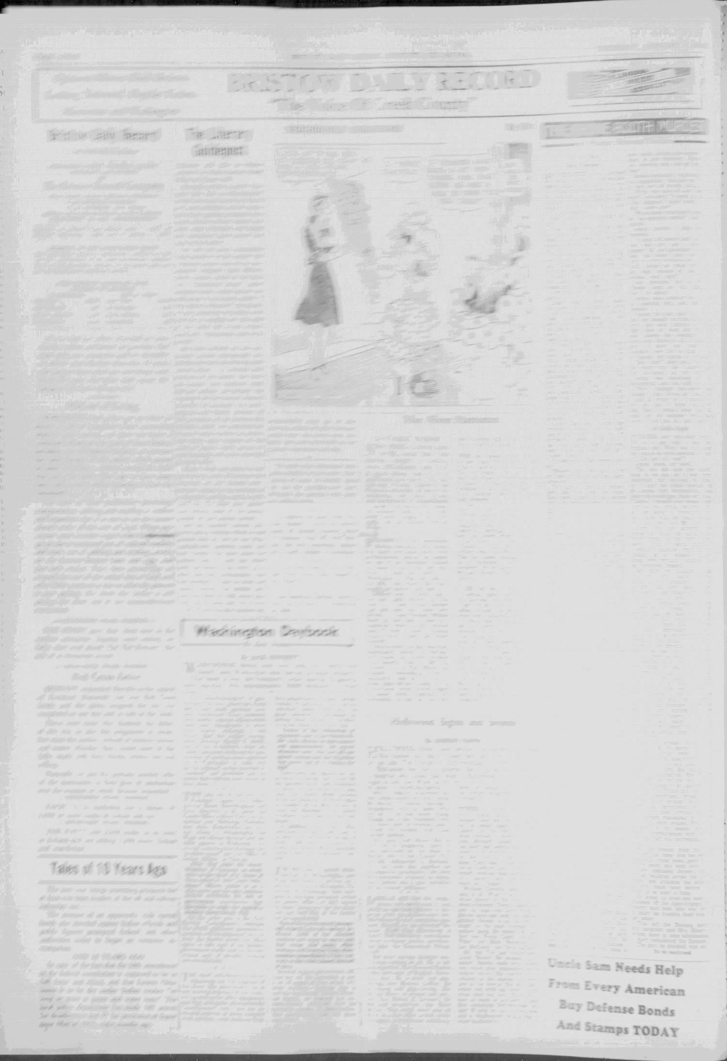 Bristow Daily Record (Bristow, Okla.), Vol. 20, No. 177, Ed. 1 Thursday, January 1, 1942
                                                
                                                    [Sequence #]: 4 of 6
                                                