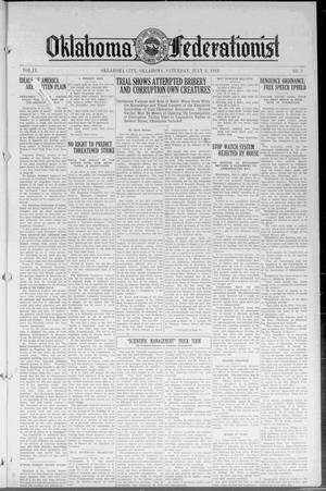 Oklahoma Federationist (Oklahoma City, Okla.), Vol. 9, No. 3, Ed. 1 Saturday, July 8, 1916