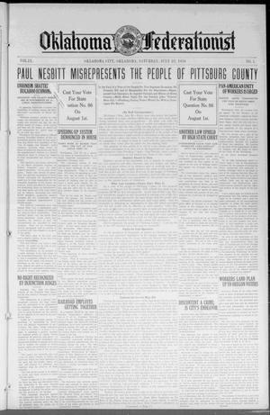 Oklahoma Federationist (Oklahoma City, Okla.), Vol. 9, No. 5, Ed. 1 Saturday, July 22, 1916