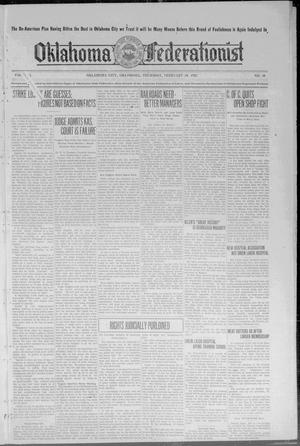 Oklahoma Federationist (Oklahoma City, Okla.), Vol. 13, No. 30, Ed. 1 Thursday, February 10, 1921