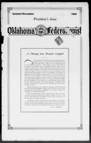 Oklahoma Federationist (Oklahoma City, Okla.), Vol. 16, No. 11, Ed. 1 Thursday, October 1, 1925