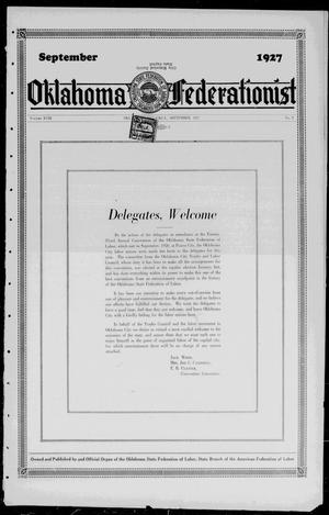 Oklahoma Federationist (Oklahoma City, Okla.), Vol. 18, No. 9, Ed. 1 Thursday, September 1, 1927
