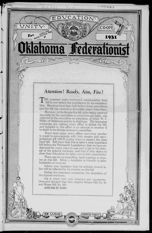 Oklahoma Federationist (Oklahoma City, Okla.), Vol. 22, No. 4, Ed. 1 Sunday, February 1, 1931