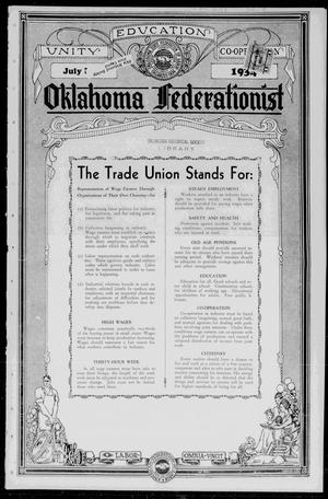 Oklahoma Federationist (Oklahoma City, Okla.), Vol. 25, No. 9, Ed. 1 Sunday, July 1, 1934