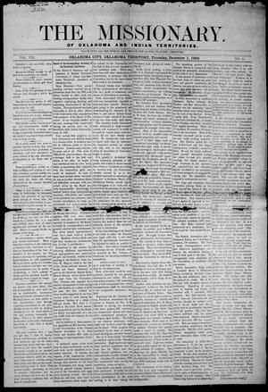 The Missionary. (Oklahoma City, Okla. Terr.), Vol. 8, No. 48, Ed. 1 Thursday, December 1, 1892