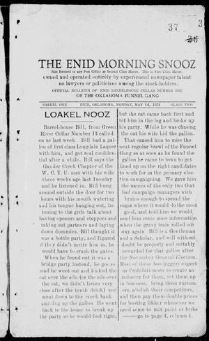 The Enid Morning Snooz (Enid, Okla.), Vol. 1, No. 2, Ed. 1 Monday, May 14, 1934