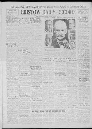 Bristow Daily Record (Bristow, Okla.), Vol. 8, No. 124, Ed. 1 Wednesday, September 18, 1929