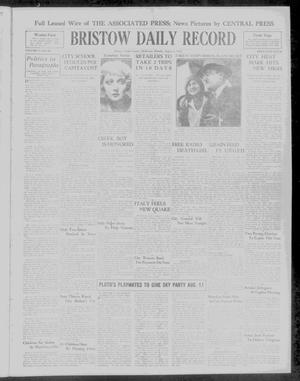 Bristow Daily Record (Bristow, Okla.), Vol. 9, No. 88, Ed. 1 Monday, August 4, 1930