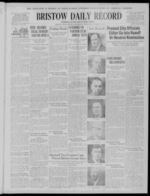 Bristow Daily Record (Bristow, Okla.), Vol. 11, No. 283, Ed. 1 Wednesday, March 22, 1933