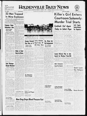 Holdenville Daily News (Holdenville, Okla.), Vol. 31, No. 292, Ed. 1 Monday, October 27, 1958
