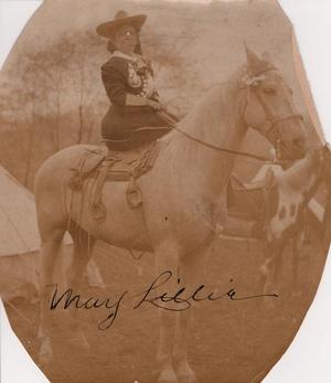 May Lillie on Horseback