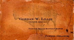 Gordon W. Lillie Business Card