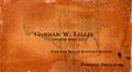 Primary view of Gordon W. Lillie Business Card